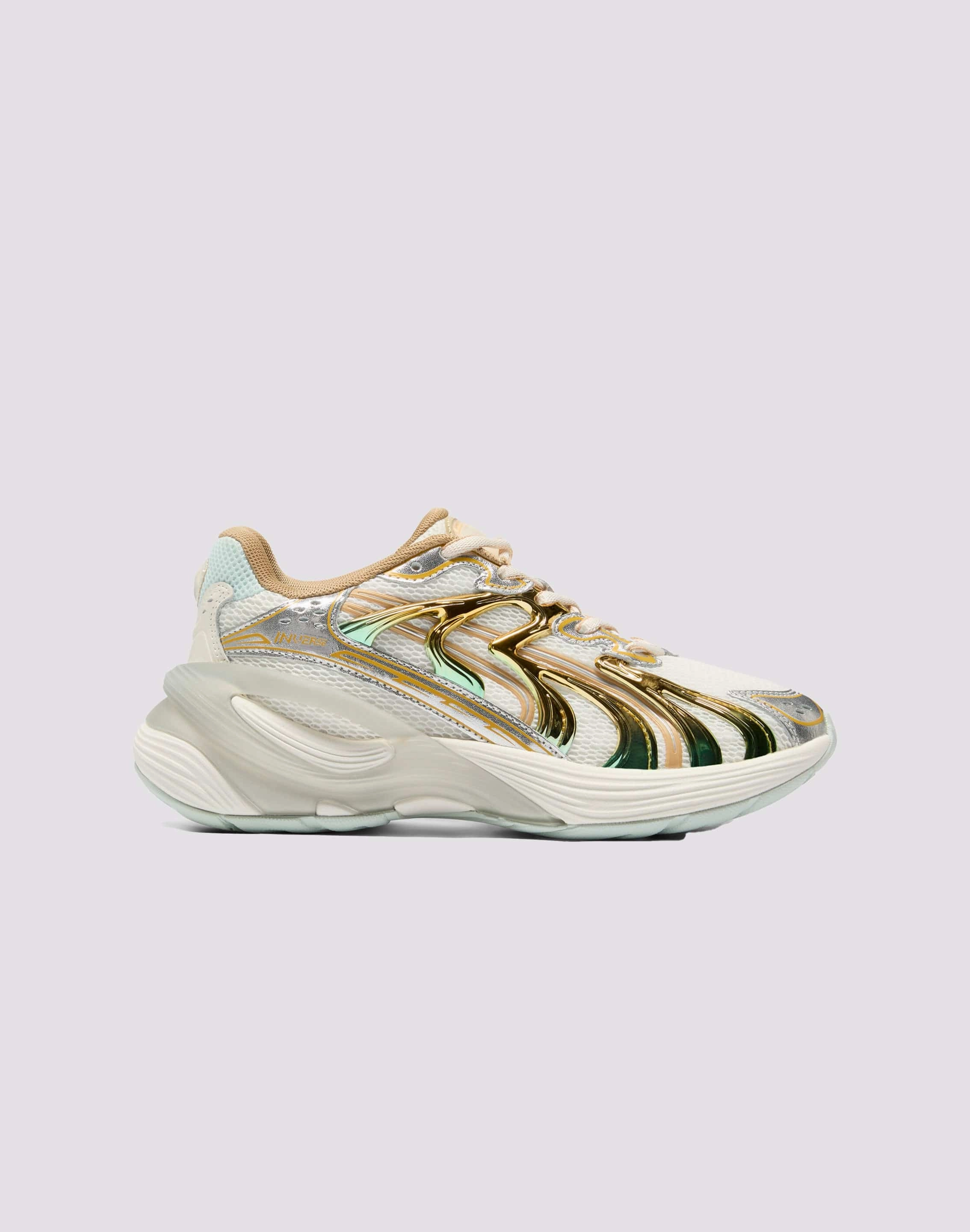 Fashion photography Puma Inverse Metallic "White/Gold" Cotton - made fashion