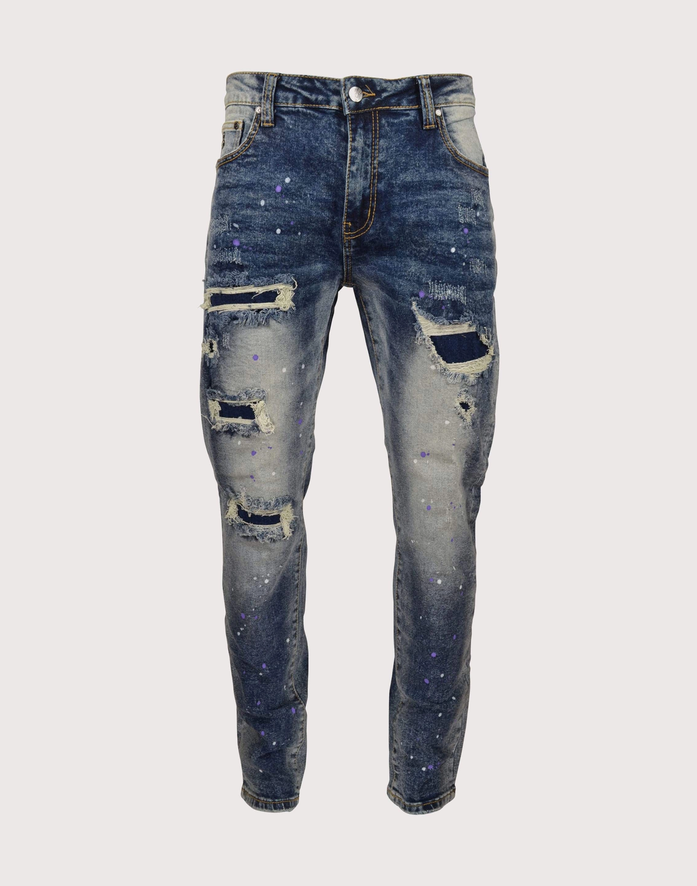 Fashion technology Grindhouse Rips With Backing Slim Fit Jeans Luxury fashion items