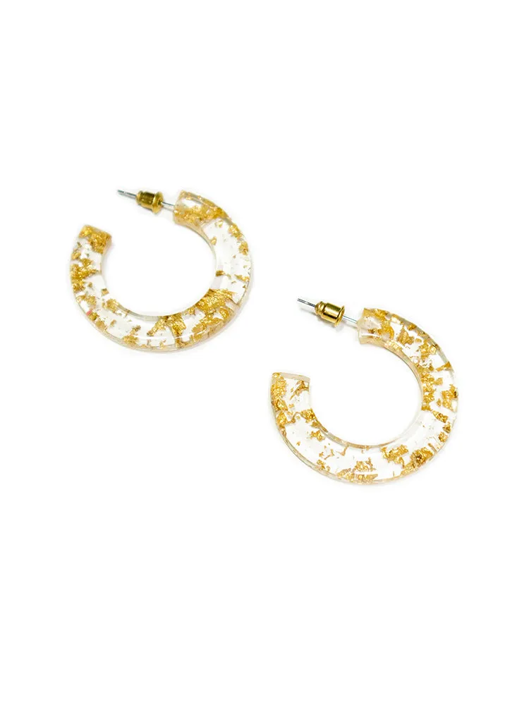 Goa Resin Hoops - Gold