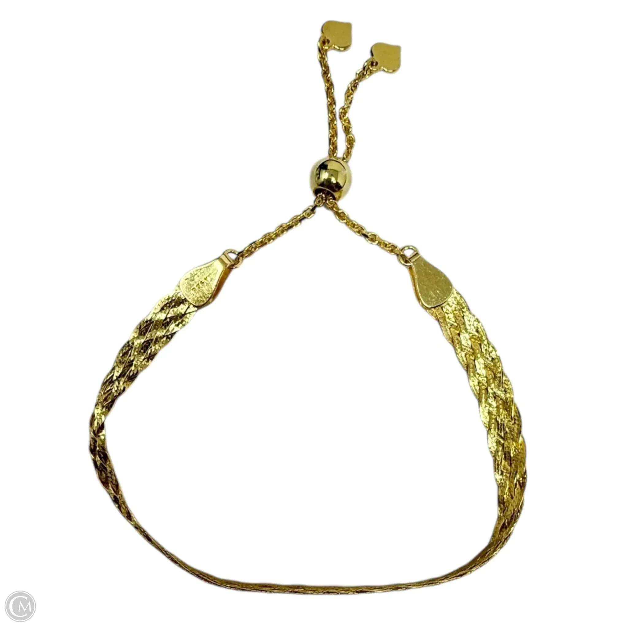 Gold over Sterling Silver Braided Adjustable Bracelet By Midnight  Velvet