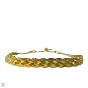 Gold over Sterling Silver Braided Adjustable Bracelet By Midnight  Velvet