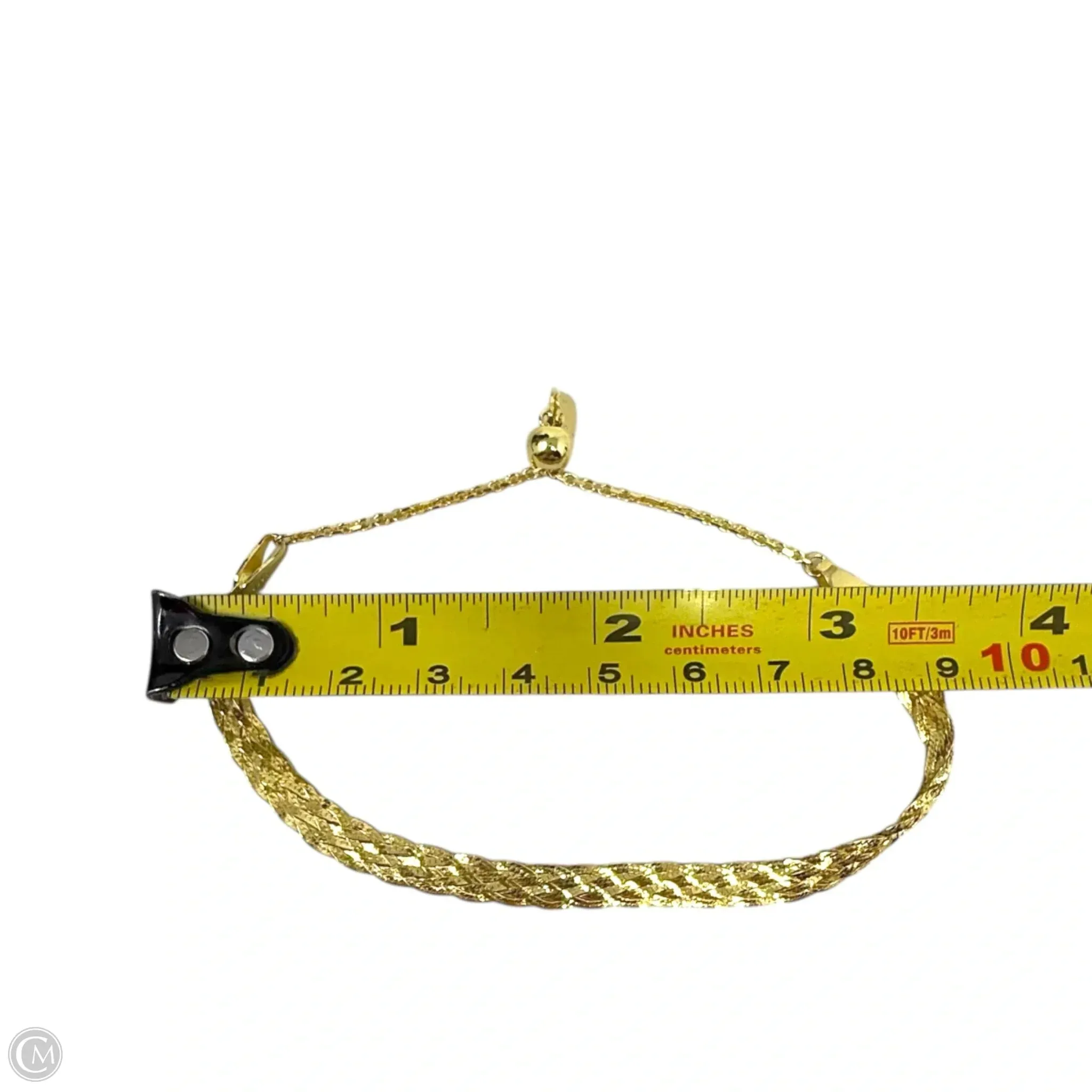 Gold over Sterling Silver Braided Adjustable Bracelet By Midnight  Velvet