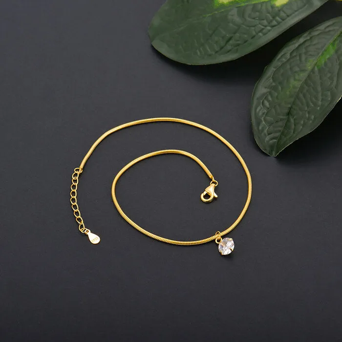 Golden Dangling Charm Anklet