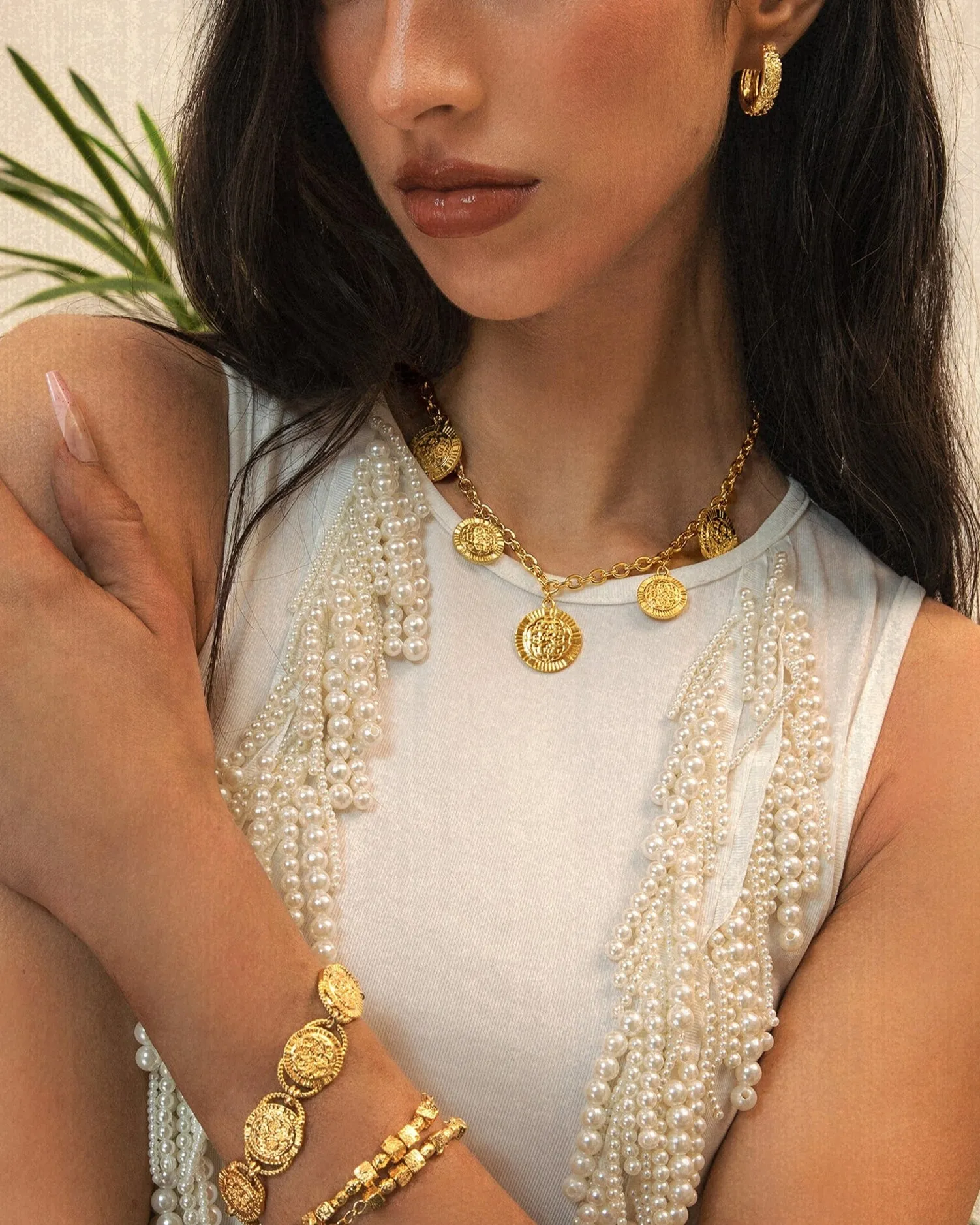 Golden Hojas Necklace