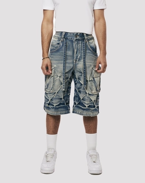 Grindhouse Diamond Pinch Cargo Denim Shorts Fashion for all ages Fashion on sale