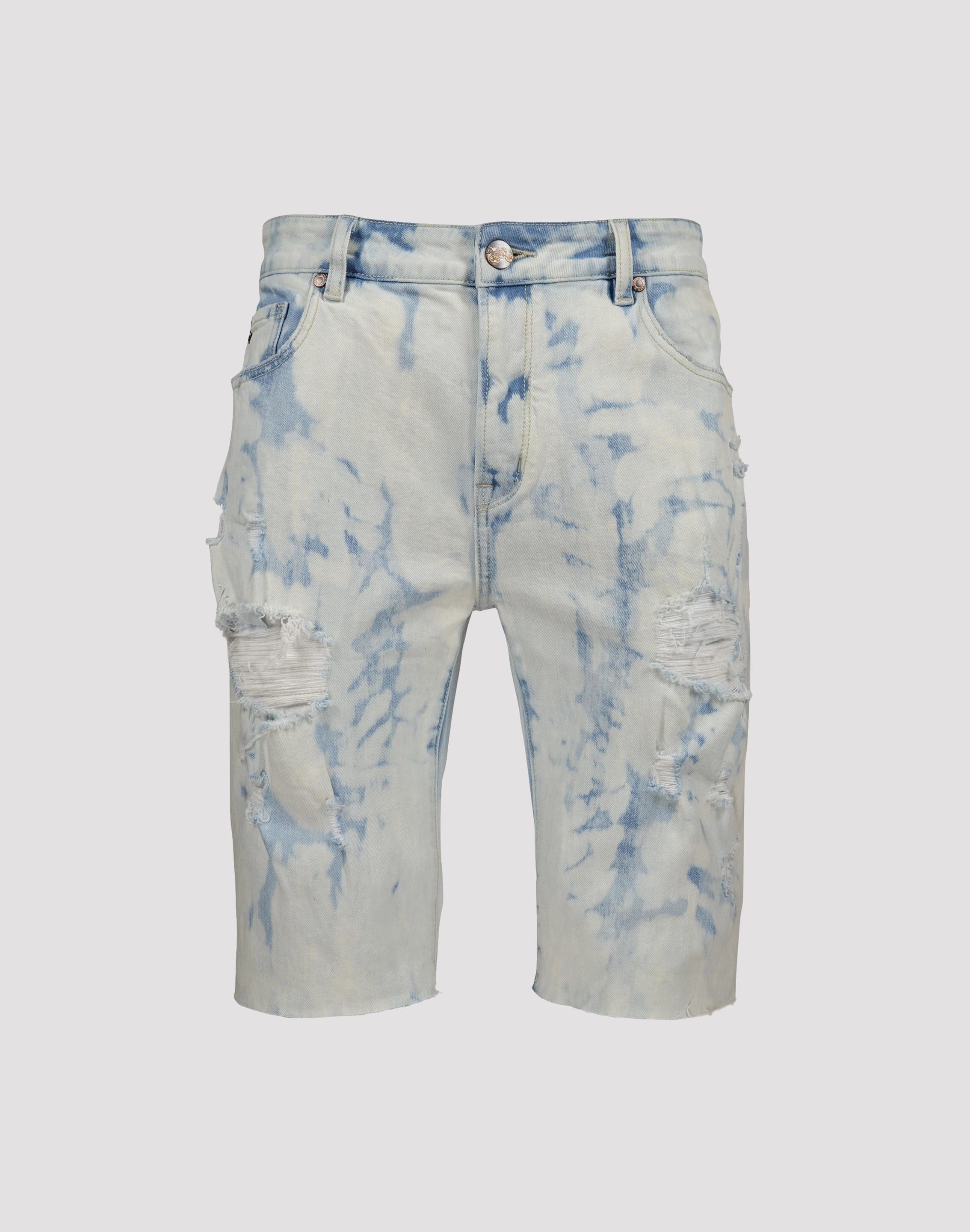 Grindhouse Ice Wash Ripped Denim Shorts Fashion care (washing, ironing, etc.) Suede - finished fashion