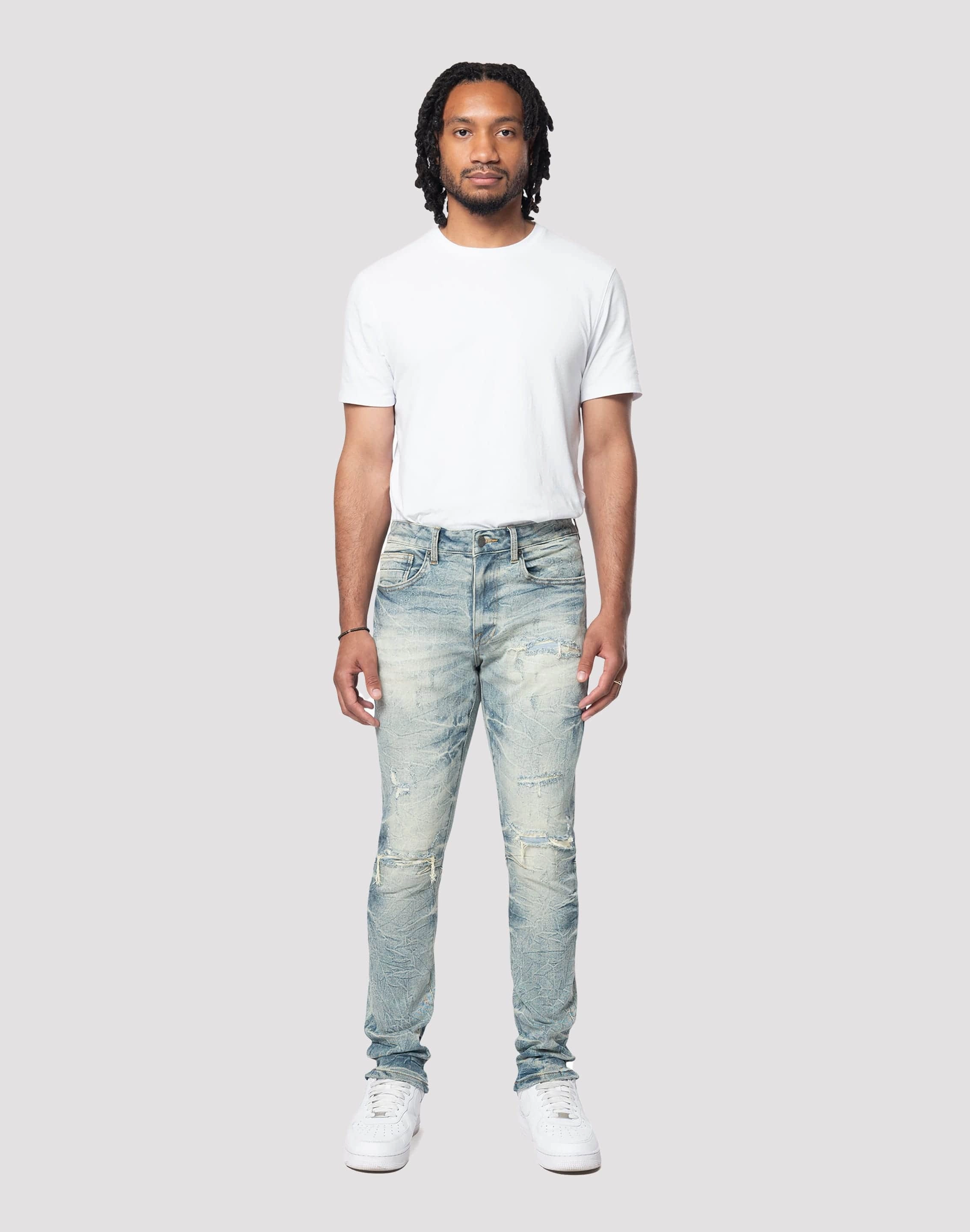 Grindhouse Lightning Effect Jeans Online fashion shopping Embroidered fashion