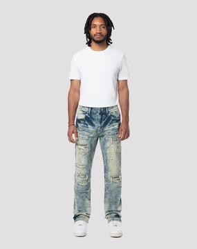 Grindhouse Streak Bleach Slim Fit Jeans Silk - fabric fashion Spandex - incorporated fashion