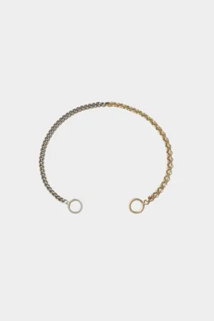 Half And Half Chain Bracelet, Mixed Metal