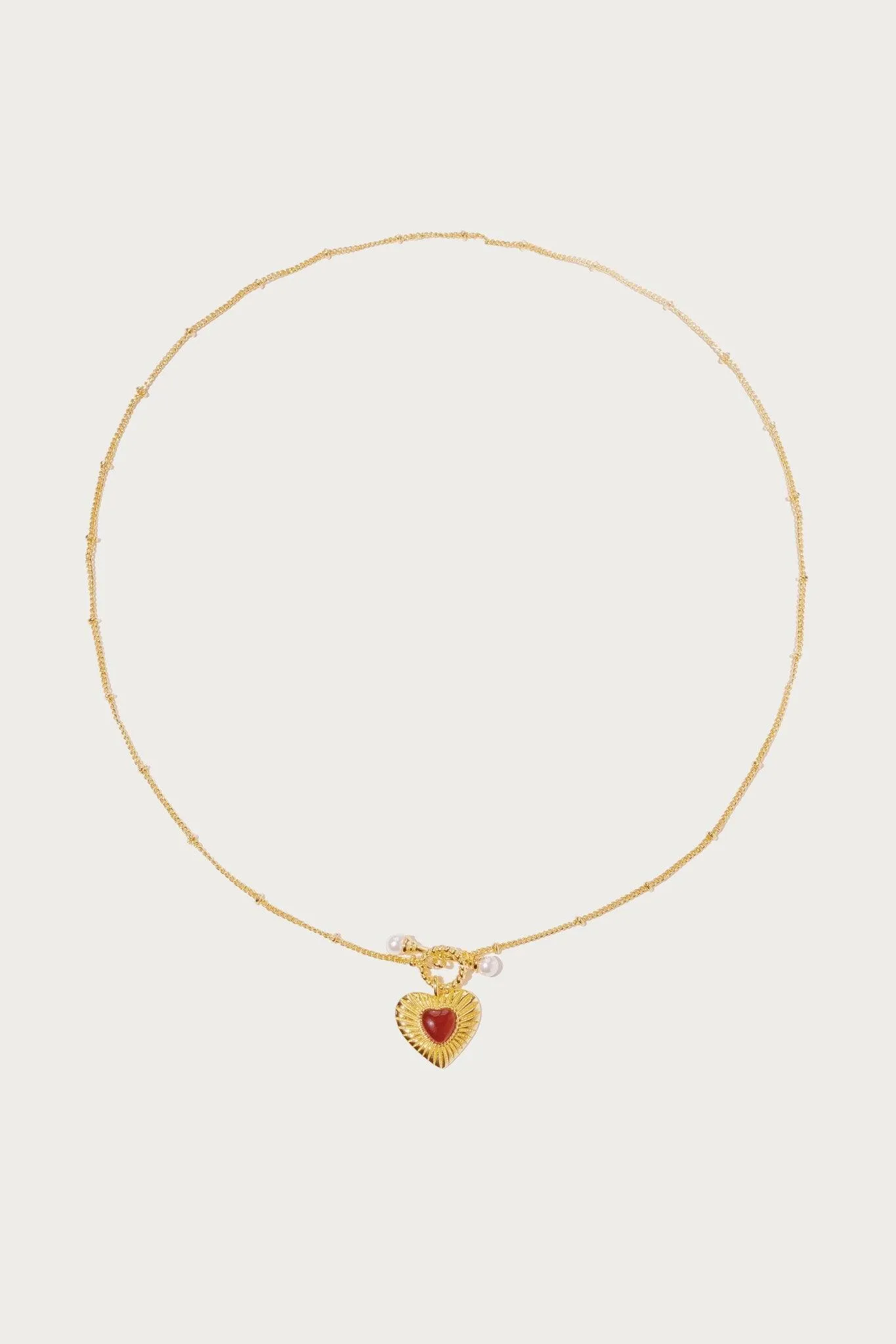 Helena Carnelian Heart Necklace
