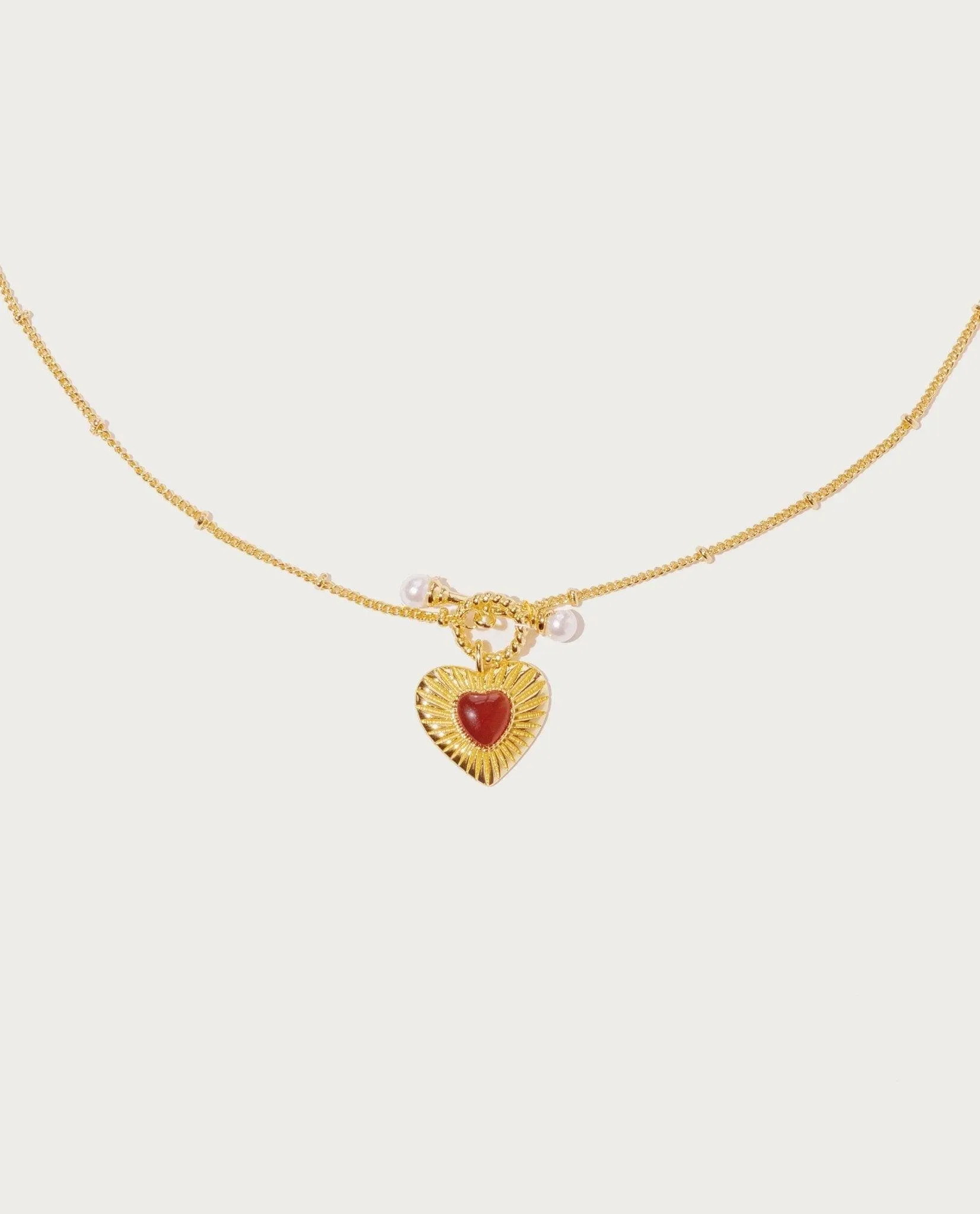 Helena Carnelian Heart Necklace