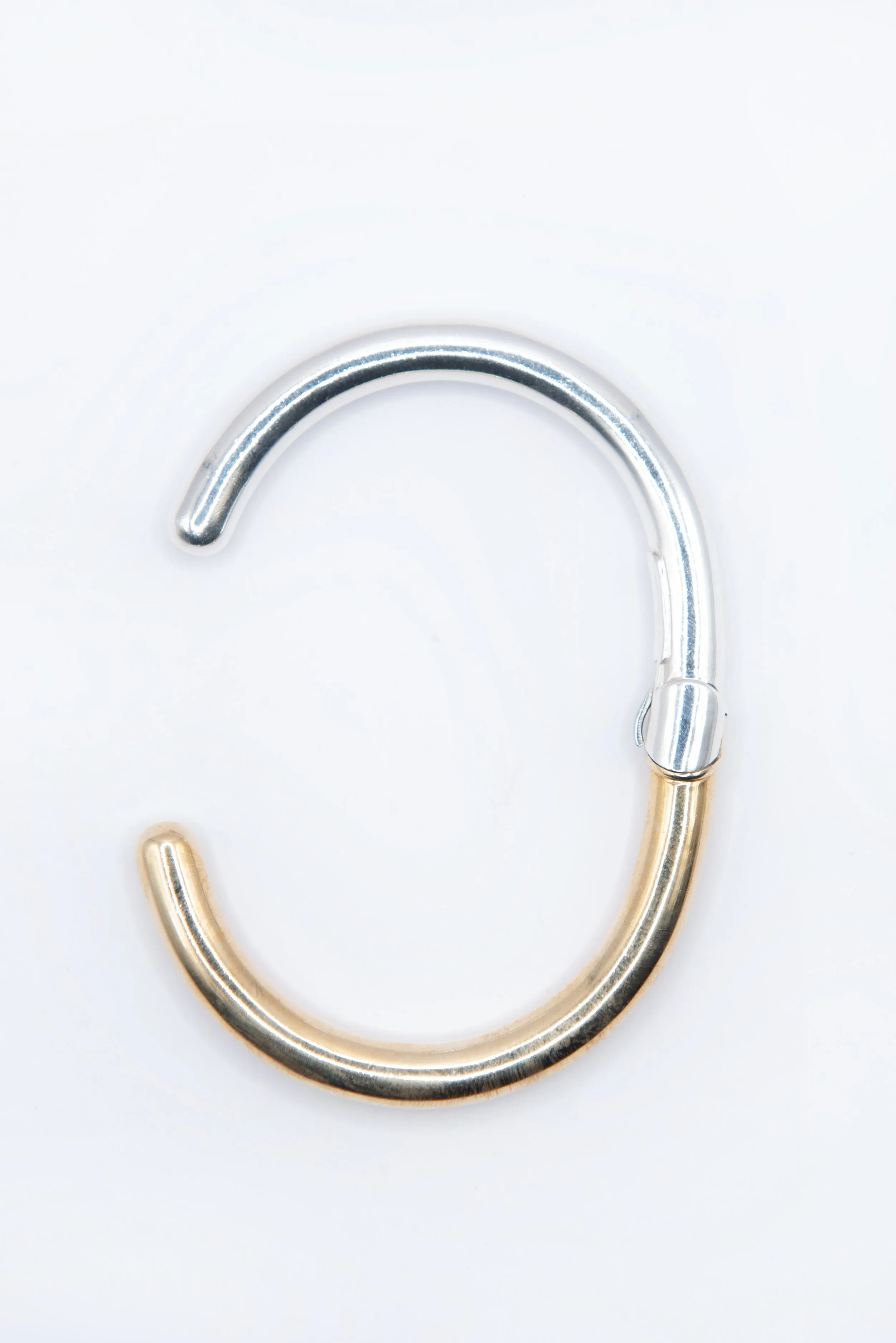 Hinged Cuffling, Silver & Brass