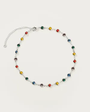 Infinity Choker Necklace in Silver