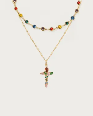 Infinity Rainbow Necklace Set
