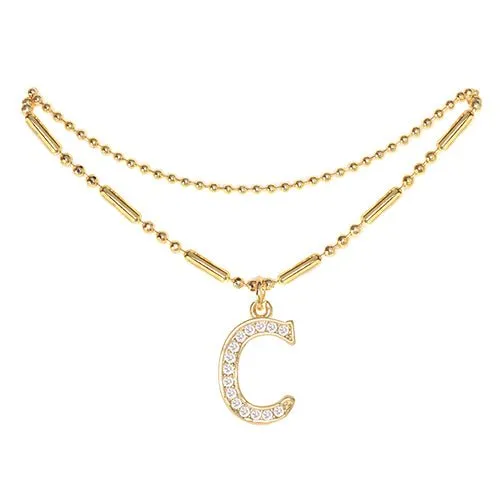 Initial Anklet Gold
