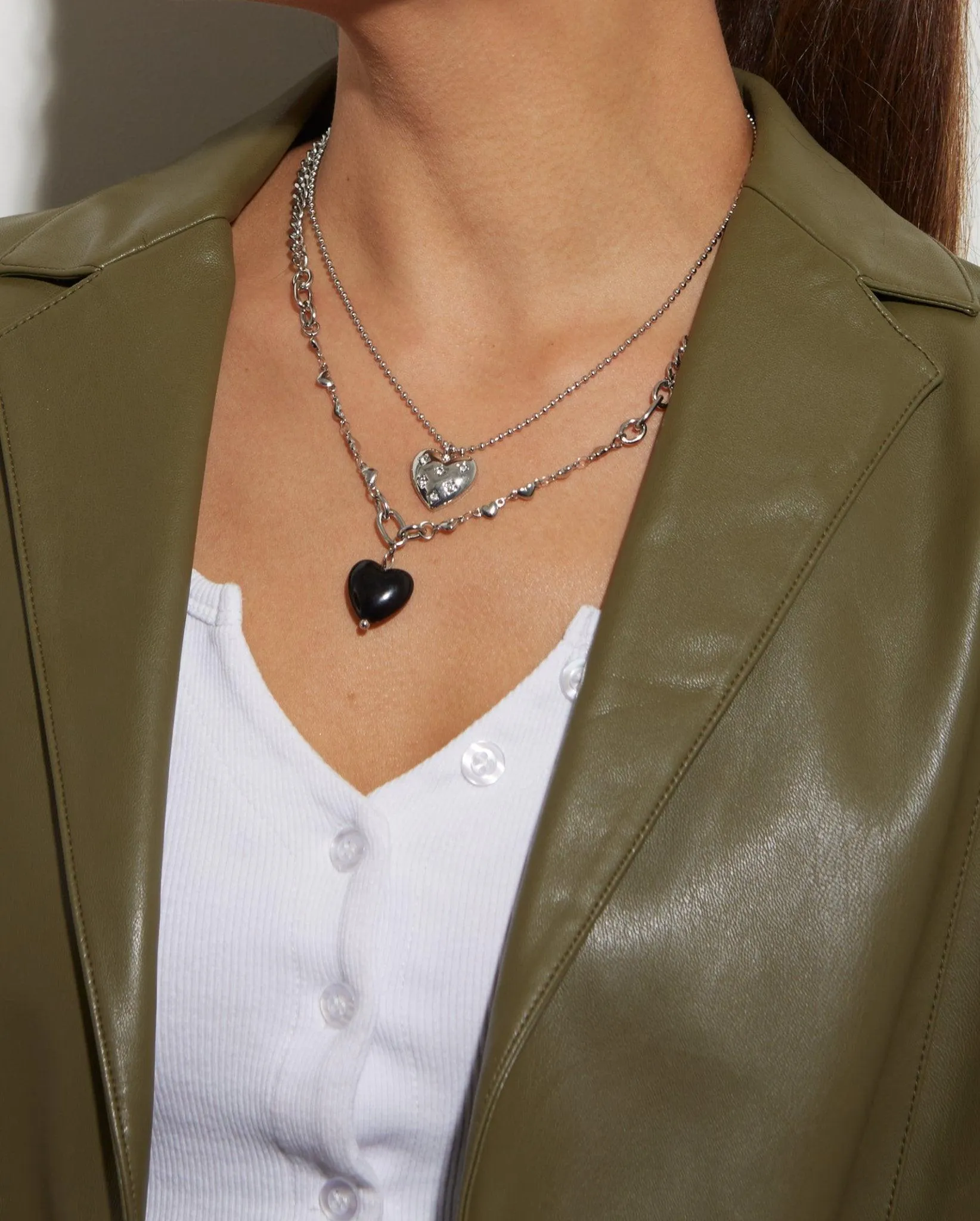 Juliette Black Heart Necklace