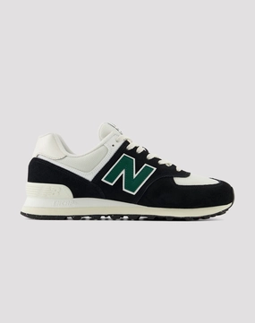 Lace - detailed fashion New Balance 574 "Black/White/Green" Denim - based fashion