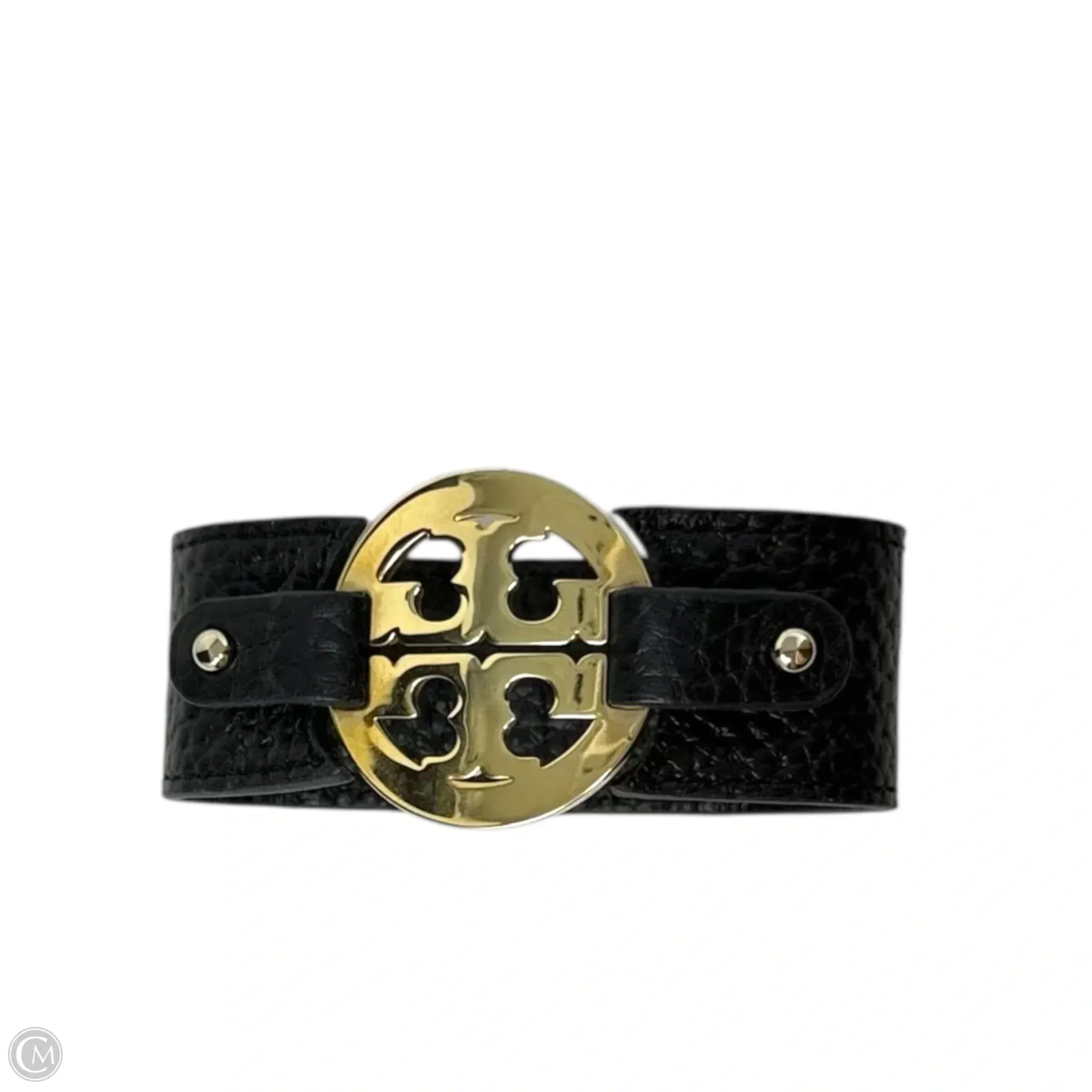 Leather Logo Buckle Bracelet Designer By Tory Burch