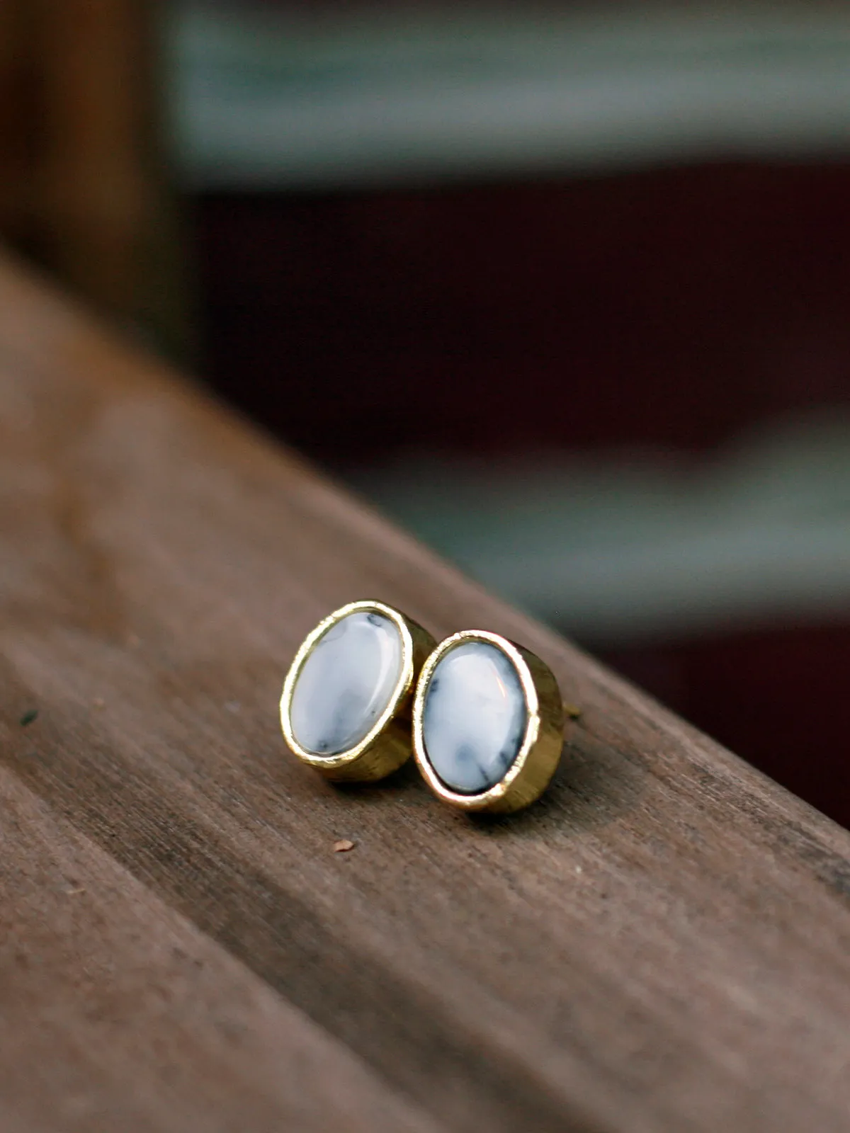 Makrana Earrings Marble
