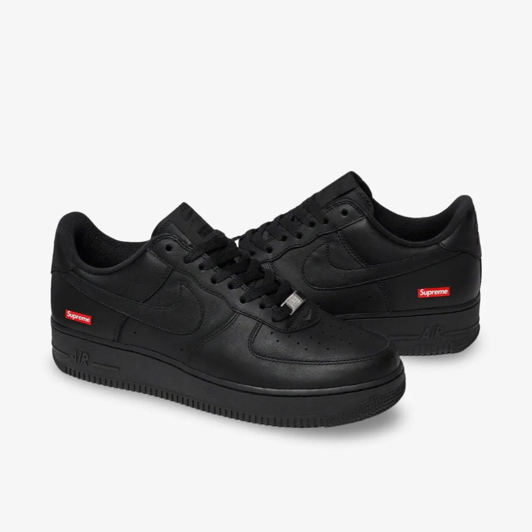 (Men's) Nike Air Force 1 Low SP x Supreme 'Box Logo' Black (2020) CU9225-001 bold harmony