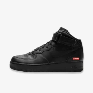 (Men's) Nike Air Force 1 Mid SP x Supreme 'Box Logo' Black (2024) FZ8784-001 lifestyle engineered built around you