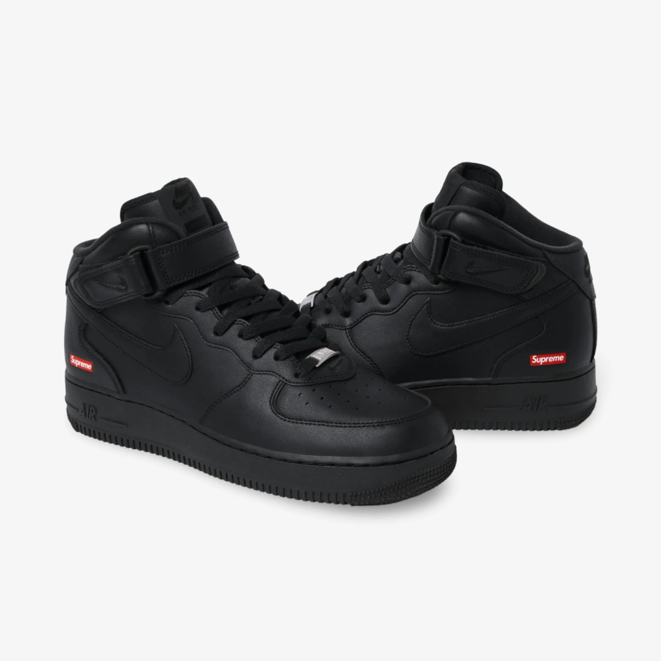 (Men's) Nike Air Force 1 Mid SP x Supreme 'Box Logo' Black (2024) FZ8784-001 lifestyle engineered