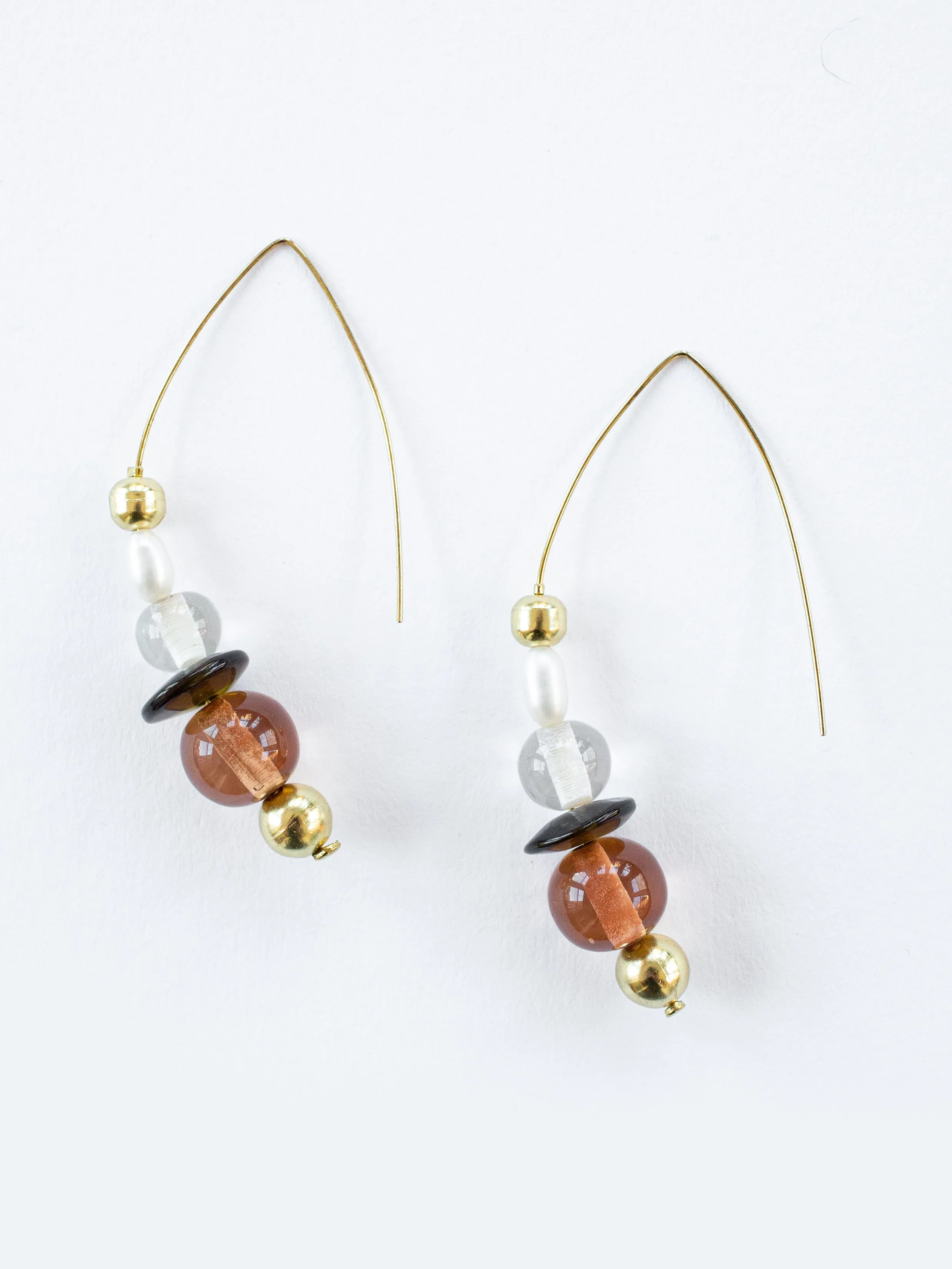 Mod Bead Earrings - Gold