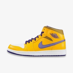 motion meets design (Men's) Air Jordan 1 Mid 'Los Angeles Lakers' (2013) 554724-708 modular function