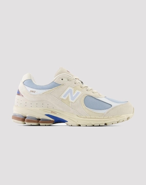 New Balance 2002R "Cream/Blue" Seasonal wear Style statements