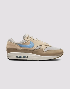 Nike Air Max 1 Essential "Light Bone/Psychic Blue/Sanddrift/Khaki" Minimalist fashion Recycled fashion materials
