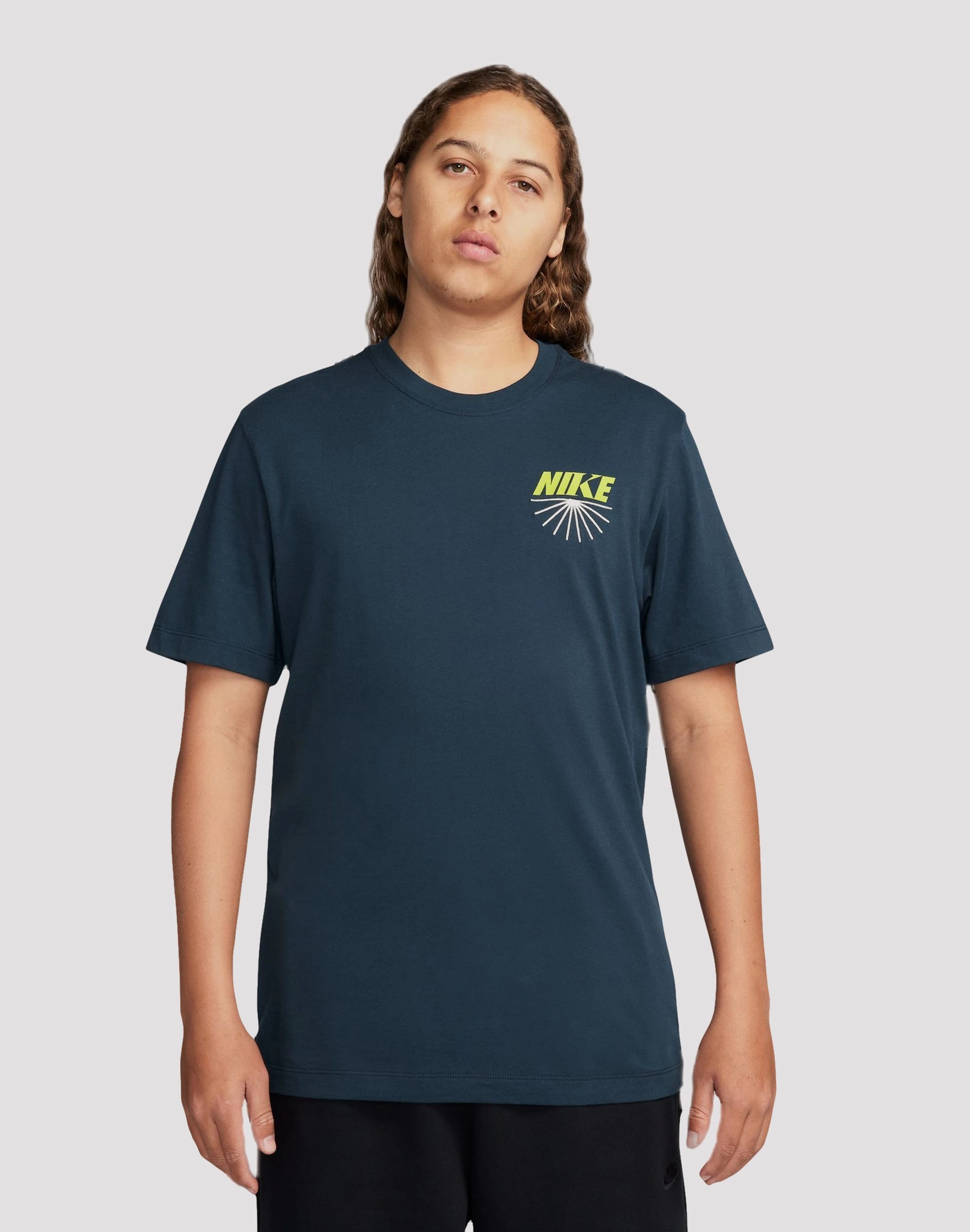 Nike Sportswear HBR Open Armory Navy Tee Vintage - inspired fashion Casual wear options