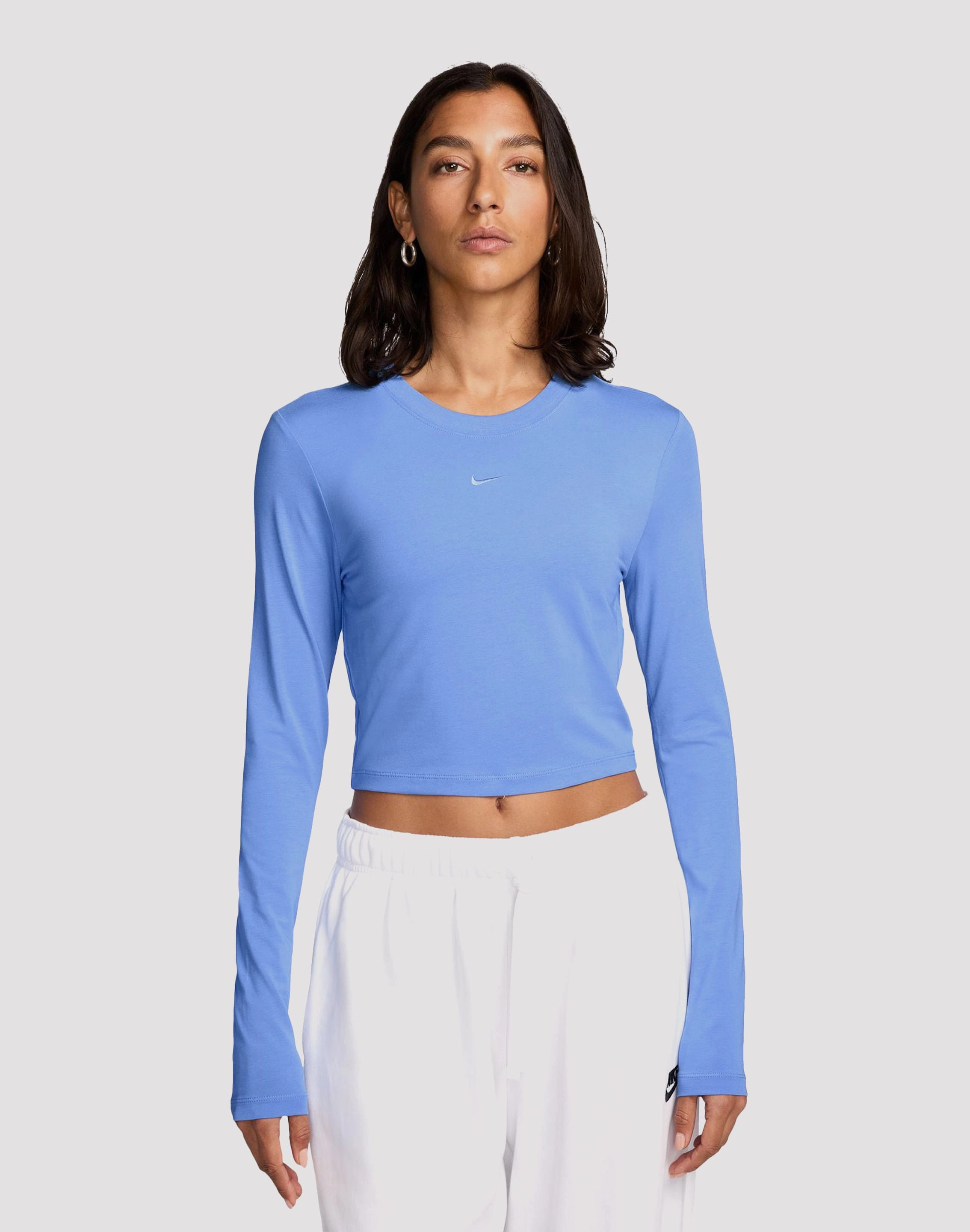 Nike Sportswear Slim Long-Sleeve Crop Shirt Fashion brands Best - selling fashion
