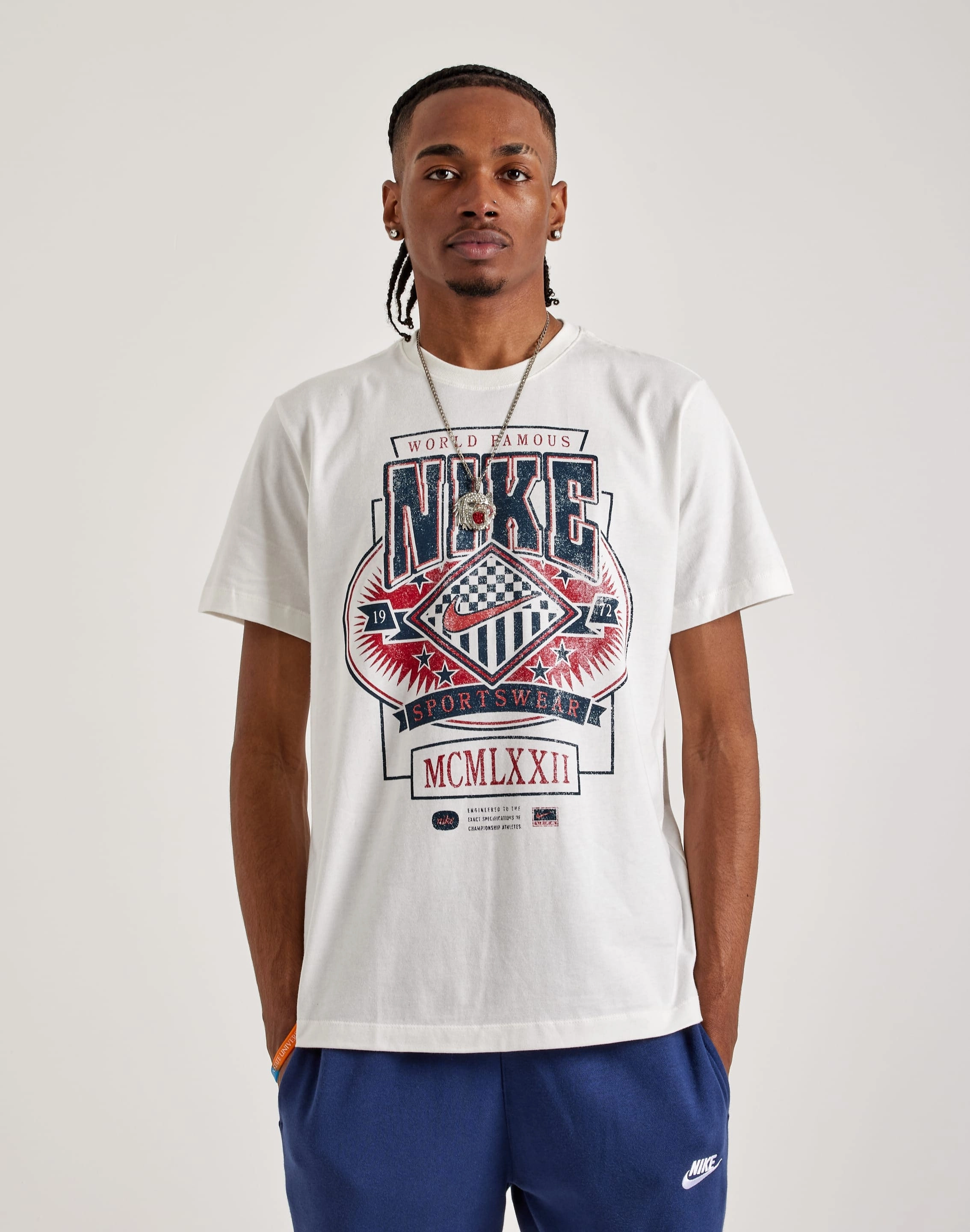 Nike Vintage Tee Wool - sourced fashion Embroidered fashion