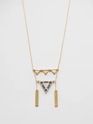 Oblique Triangle Necklace - Gold