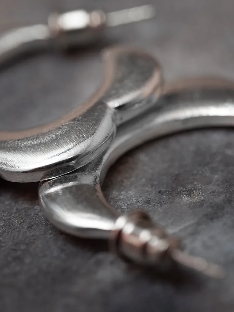 Petal Hoops - Silver