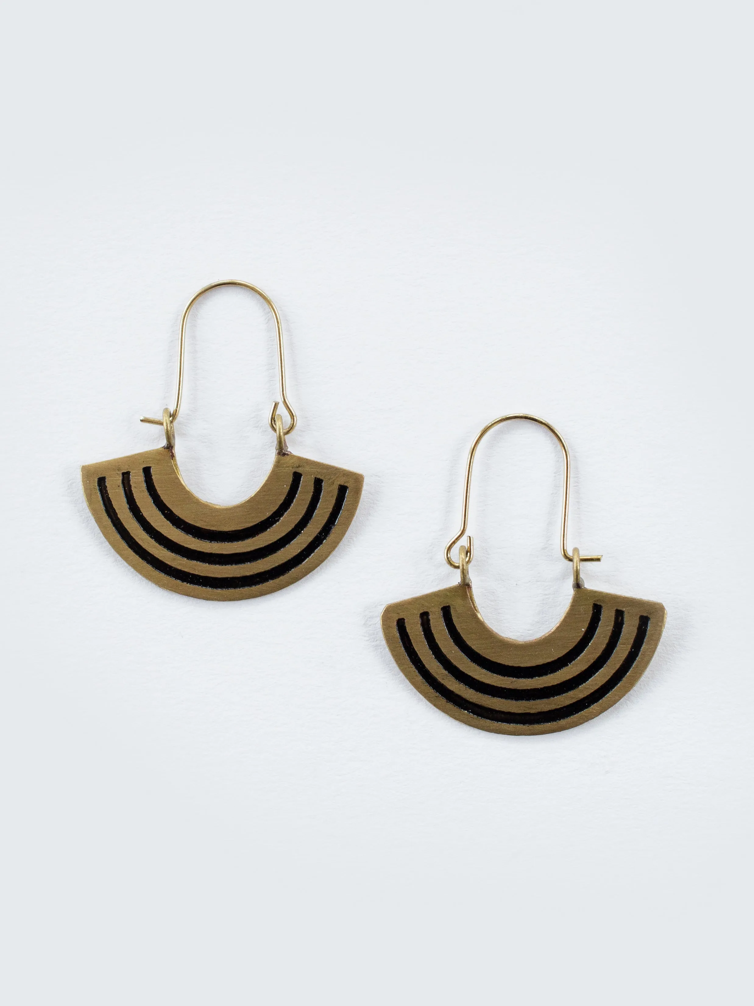 Petite Rainbow Earrings - Black