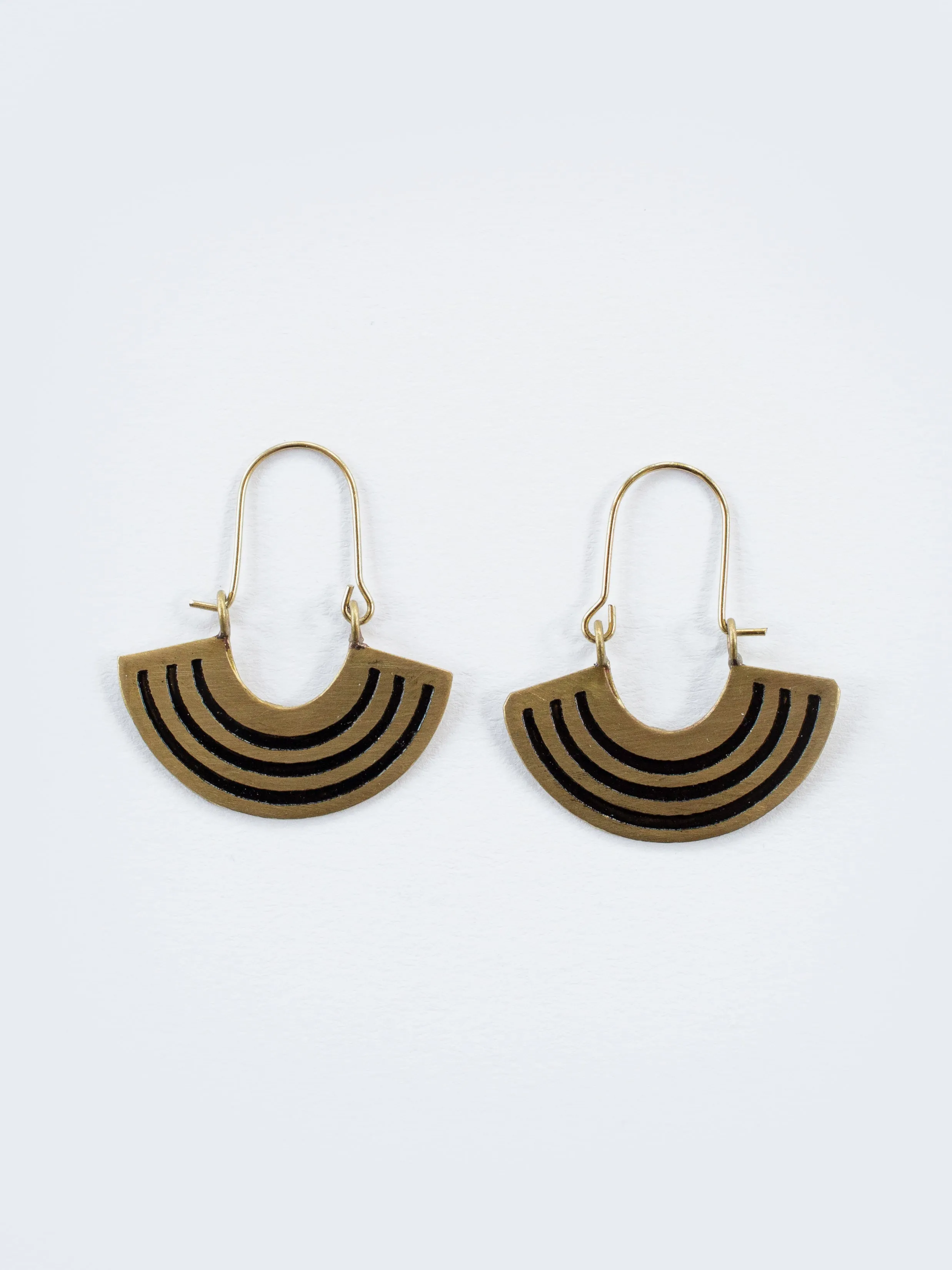 Petite Rainbow Earrings - Black