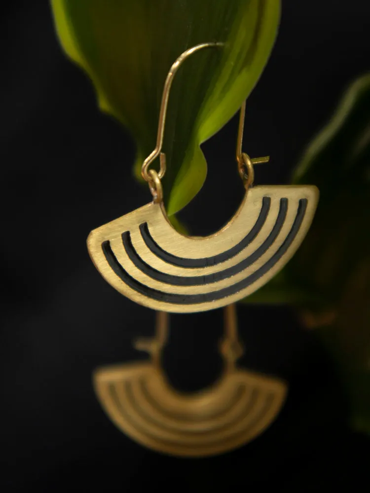 Petite Rainbow Earrings - Black