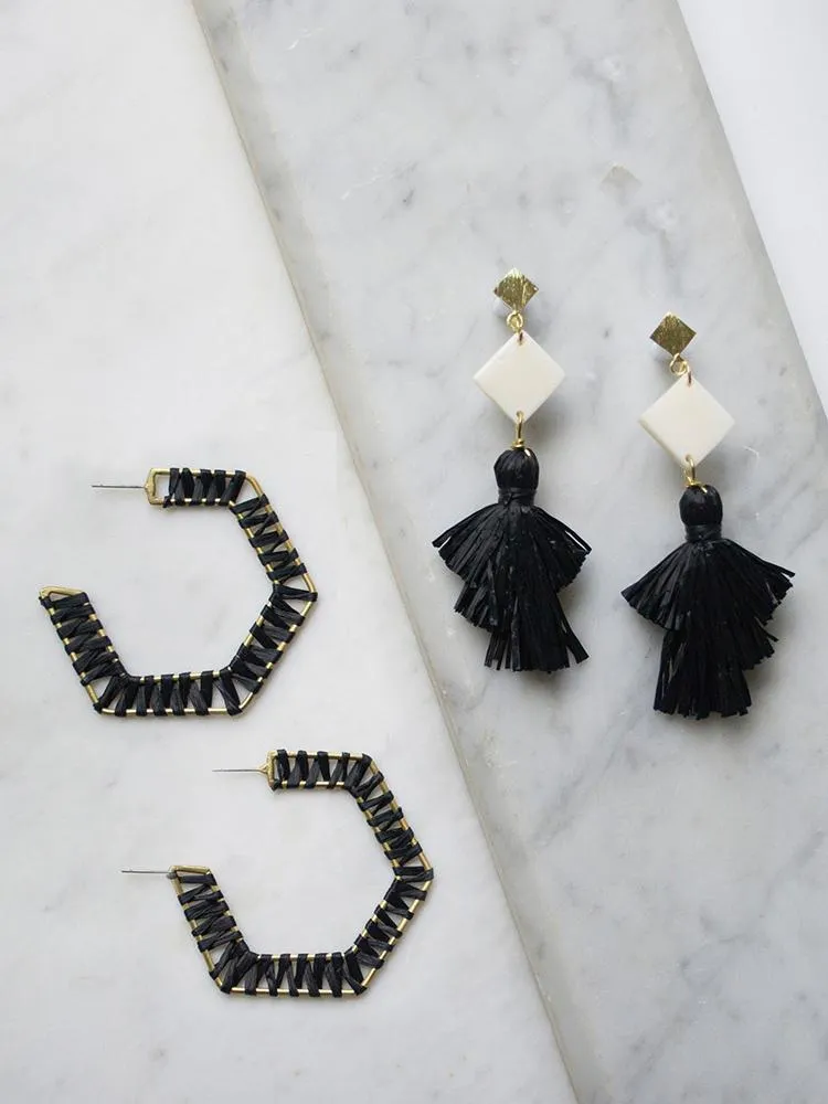Piccadilly Earrings - Black
