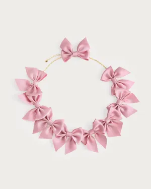 Pink Bow Necklace