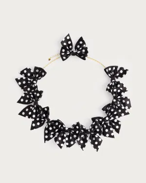 Polka Dot Bow Necklace