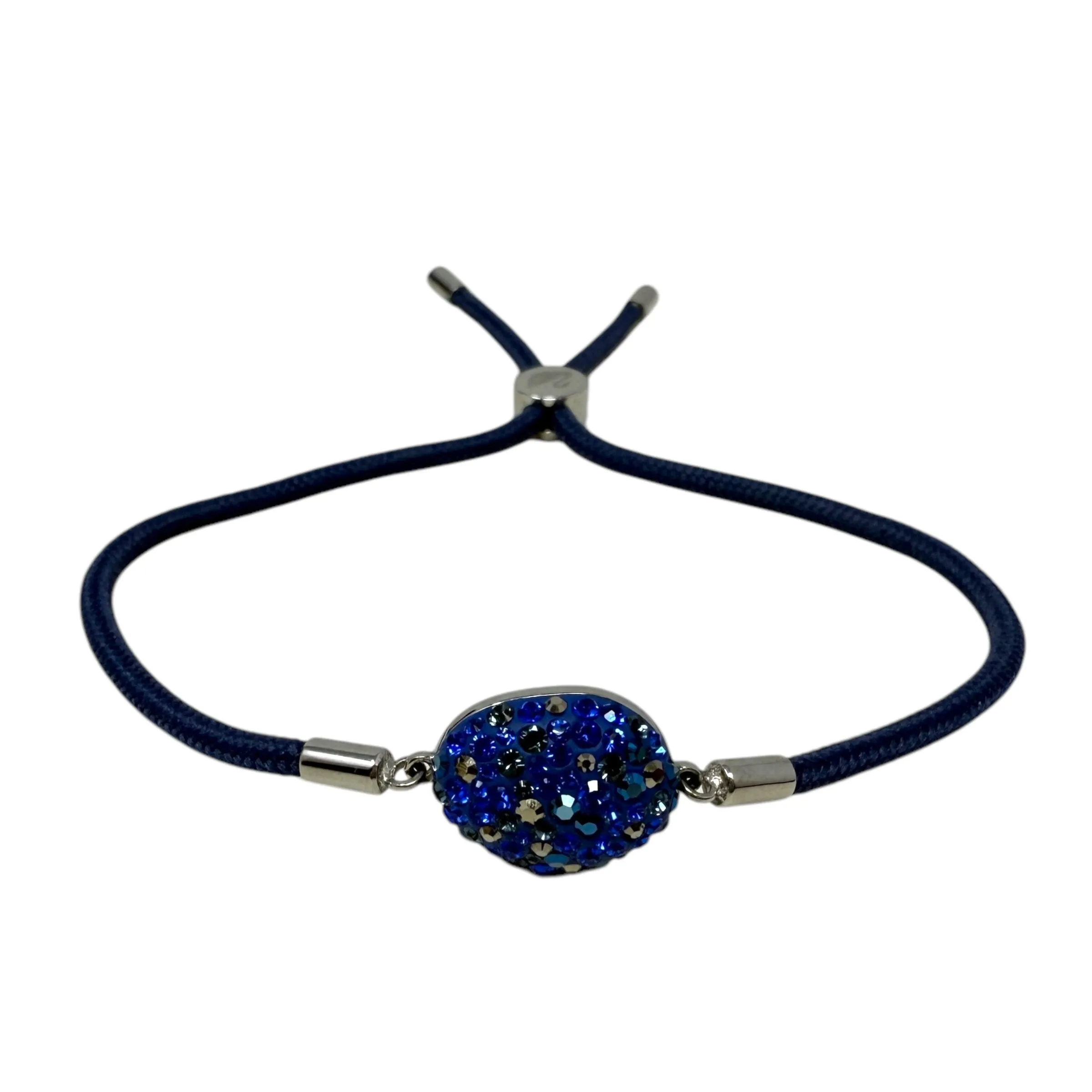 Power Water Element Blue Crystal Cord Bracelet Designer By Swarovski