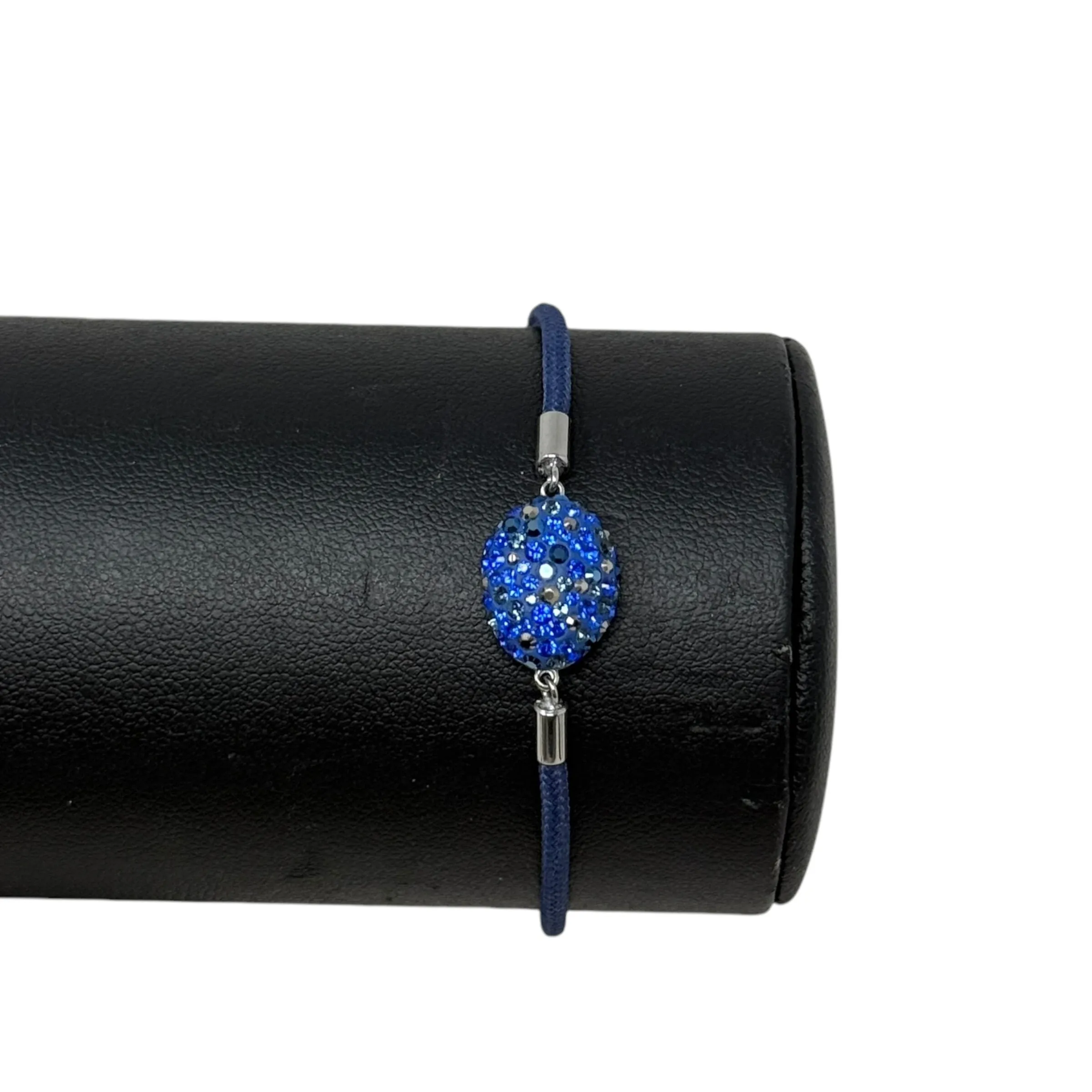 Power Water Element Blue Crystal Cord Bracelet Designer By Swarovski