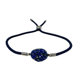 Power Water Element Blue Crystal Cord Bracelet Designer By Swarovski