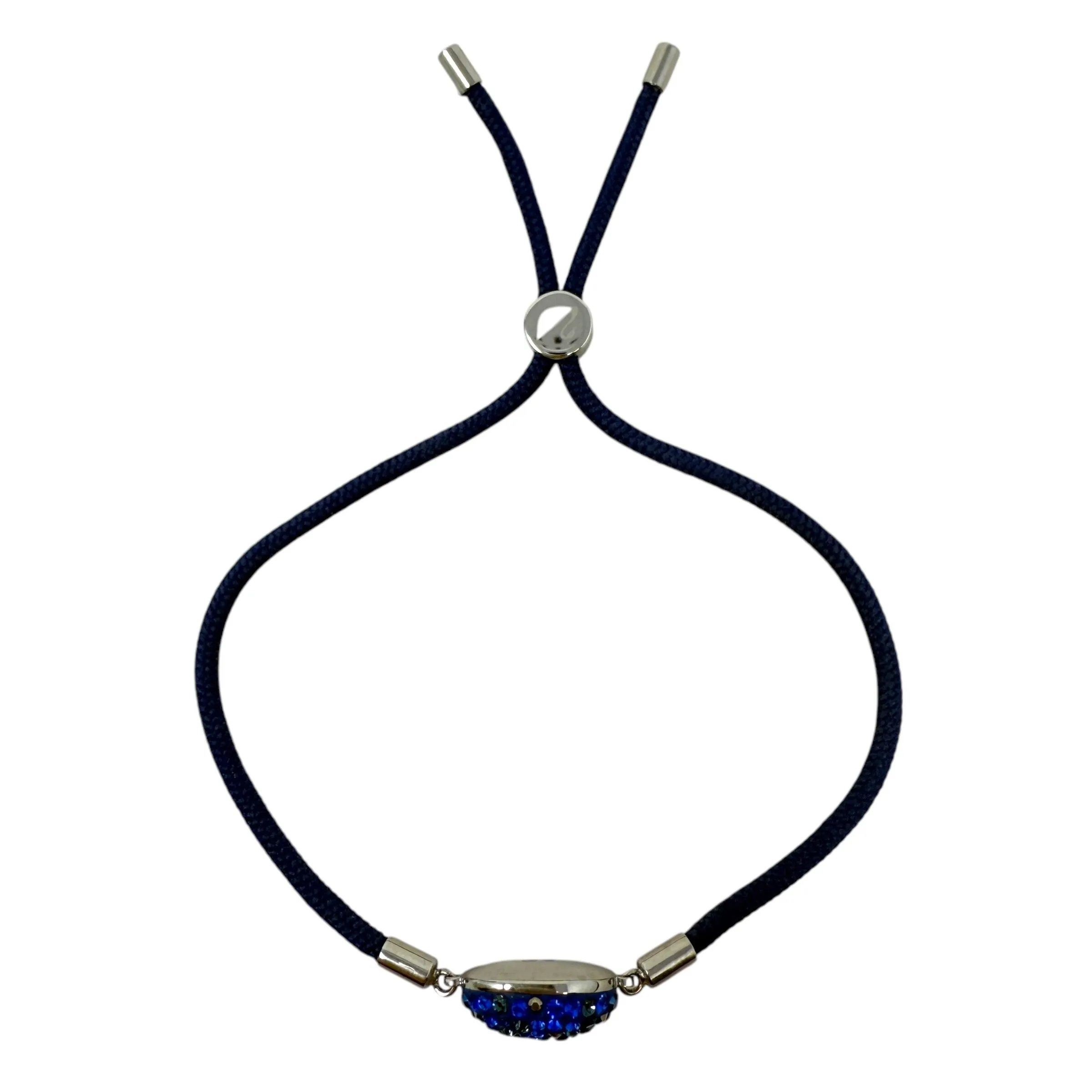 Power Water Element Blue Crystal Cord Bracelet Designer By Swarovski