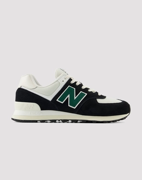 Quality apparel New Balance 574 "Black/White/Green" Style statements