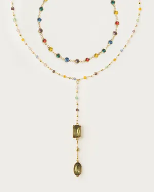 Rainbow Bead Necklace Set