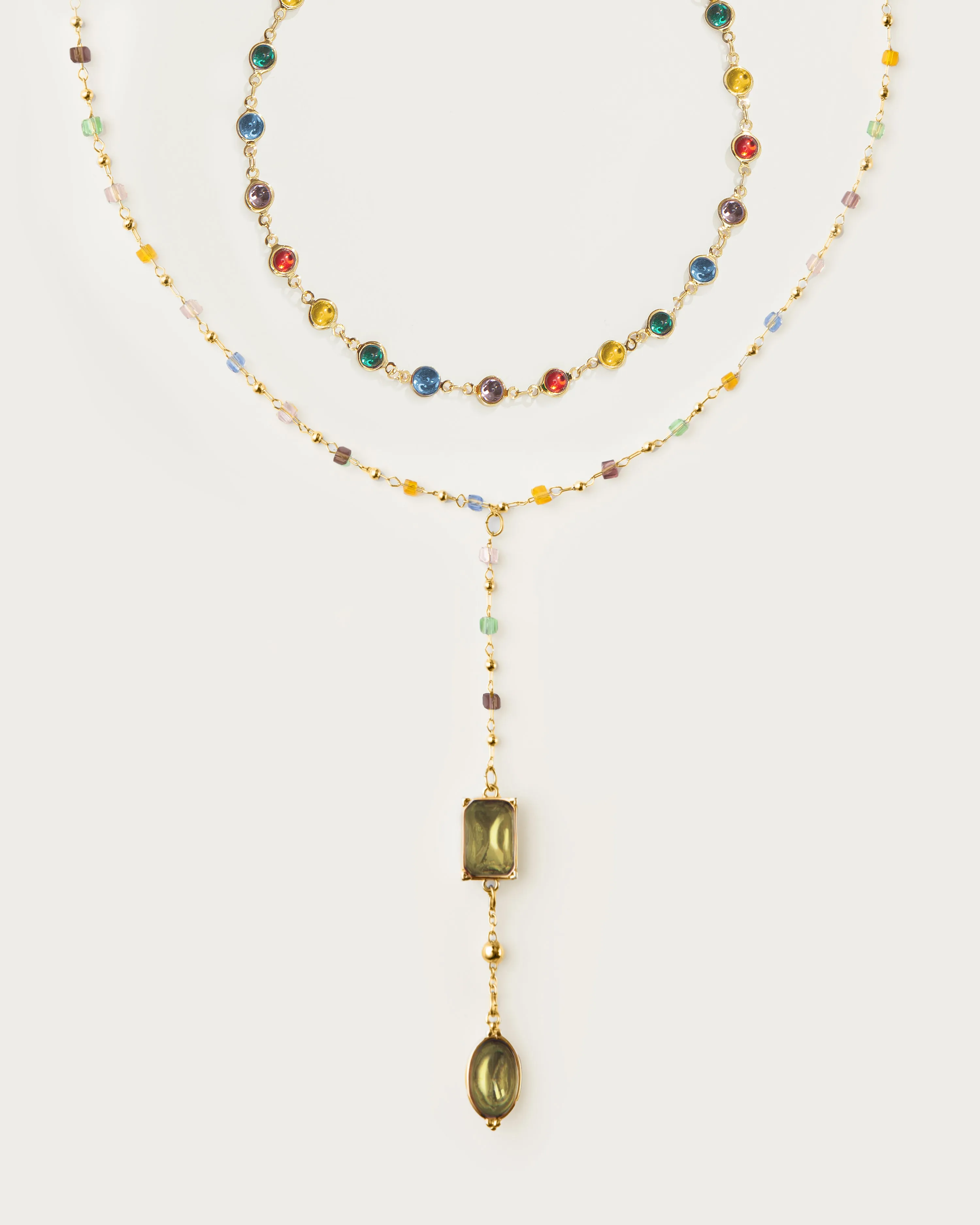 Rainbow Bead Necklace Set
