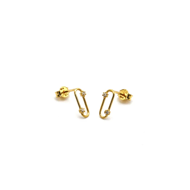Real Gold Small GZMessika Design Earring Set 0869 E1756