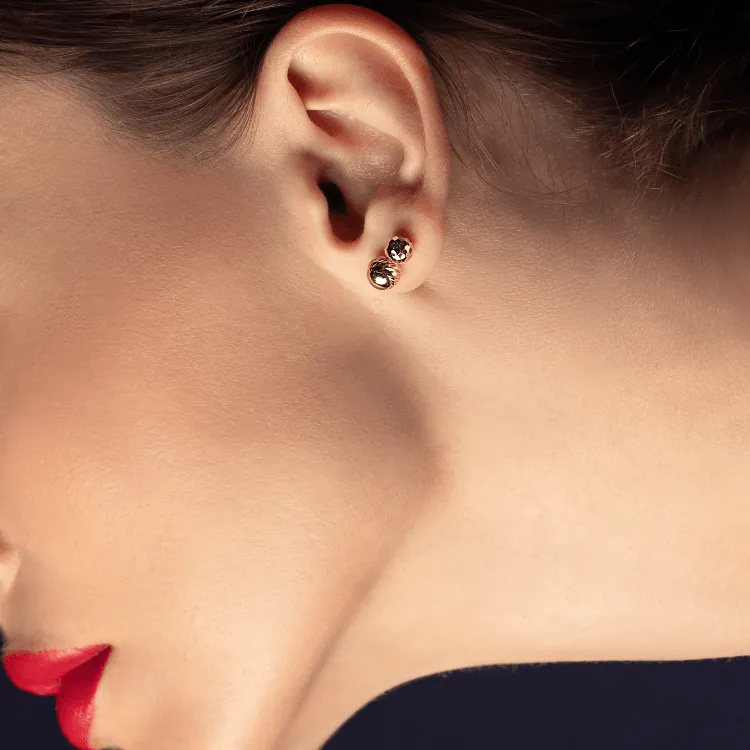 Real Gold Texture Ball Earring Set 0007/v89 E1632